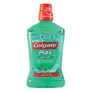 קולגייט פלאקס שטיפת פה מנטה עדינה נשימה רעננה לאורך זמן