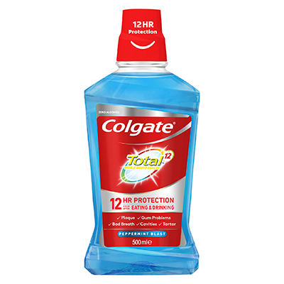 קולגייט פלאקס שטיפת פה כחולה מנטה נשימה רעננה לאורך זמן