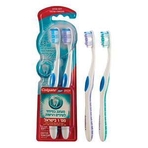 קולגייט 360 סנסיטיב זוג מברשות לשיניים רגישות