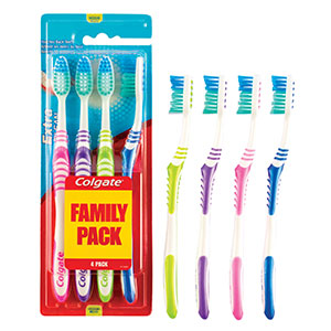 קולגייט אקסטרה קלין מברשות שיניים מארז משפחתי