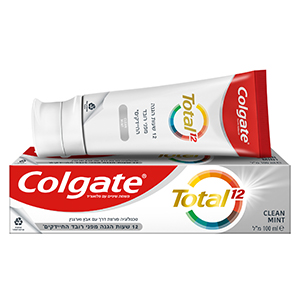 קולגייט טוטאל משחת שיניים קלין מינט לפה בריא יותר